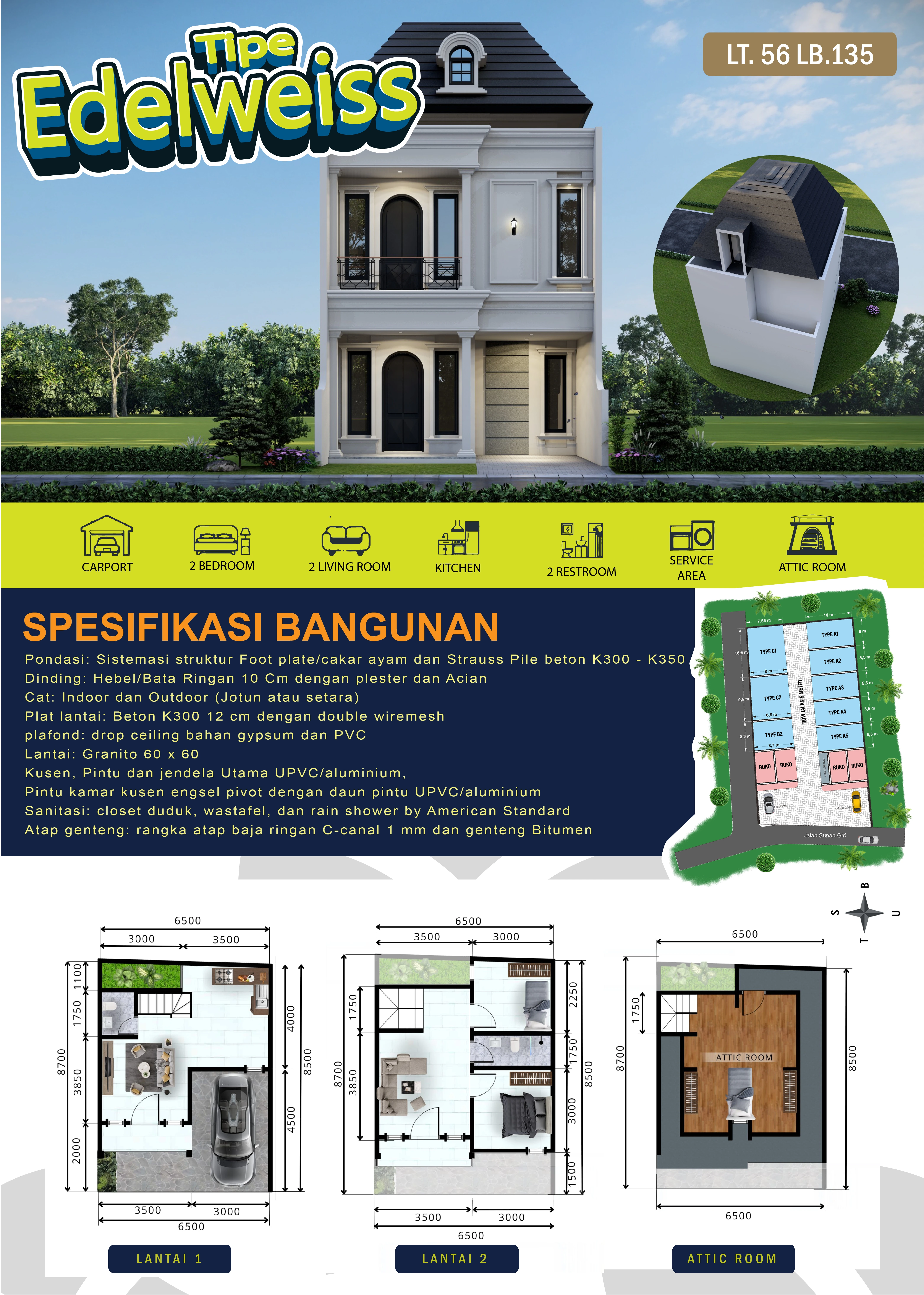 Tipe Rumah Azalea 60